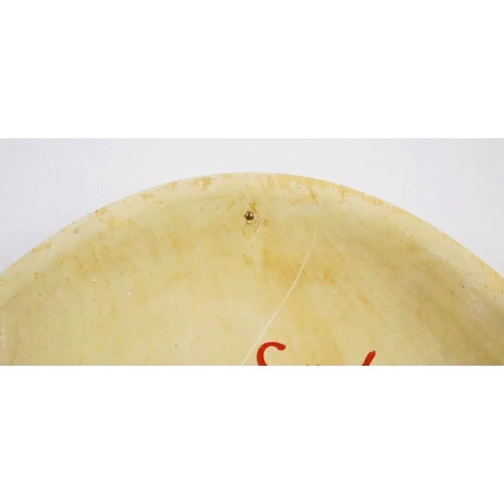 VTG Nevco Wood Rooster Snack Bowl Hand Painted No Handle Primitive Country Japan